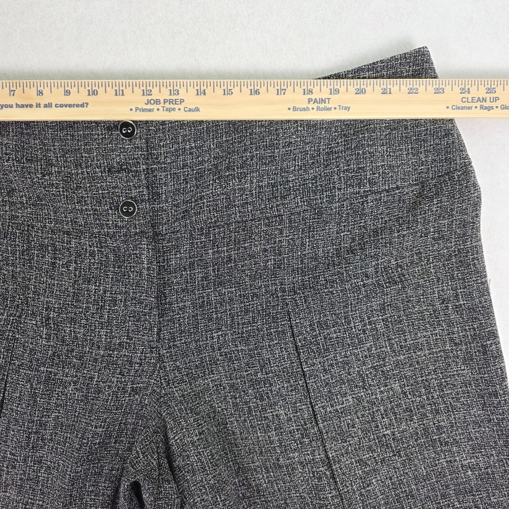 Ashley Stewart Women 24 Dress Pants Grey High Waist Wide Leg Trousers - Picture 5 of 9
